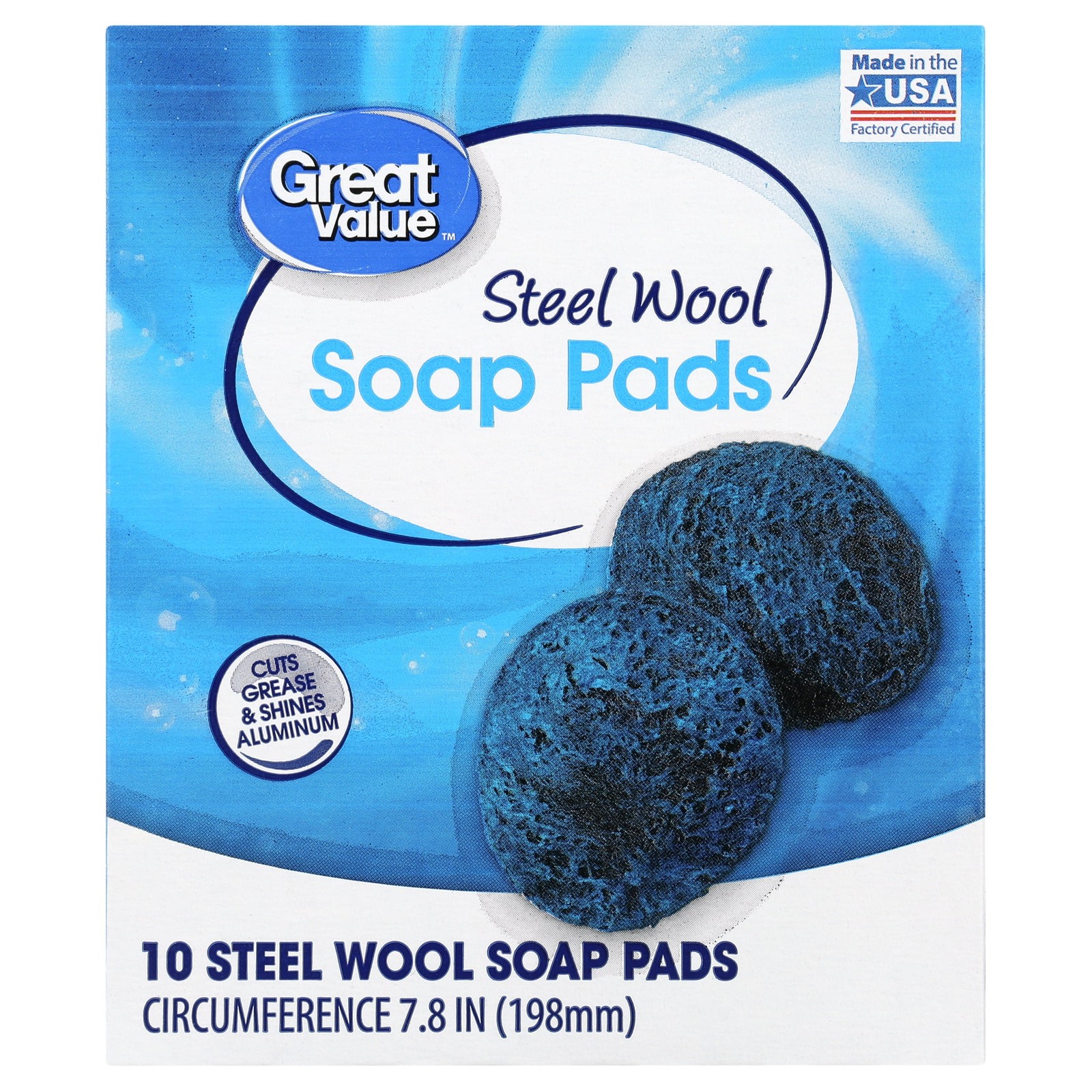 (12 pack) Steel Wool Soap Pads, 10 Count