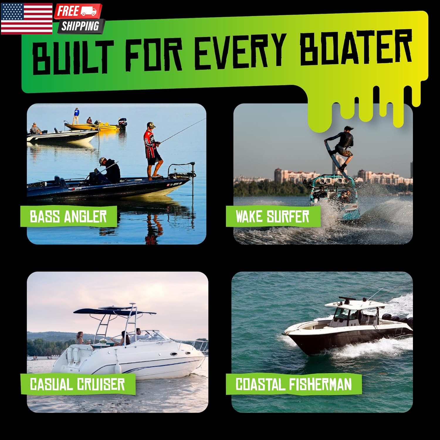 Necessity Boat Cleaner Kit | Exterior Water Spot Remover, Interior Seat & Vinyl
