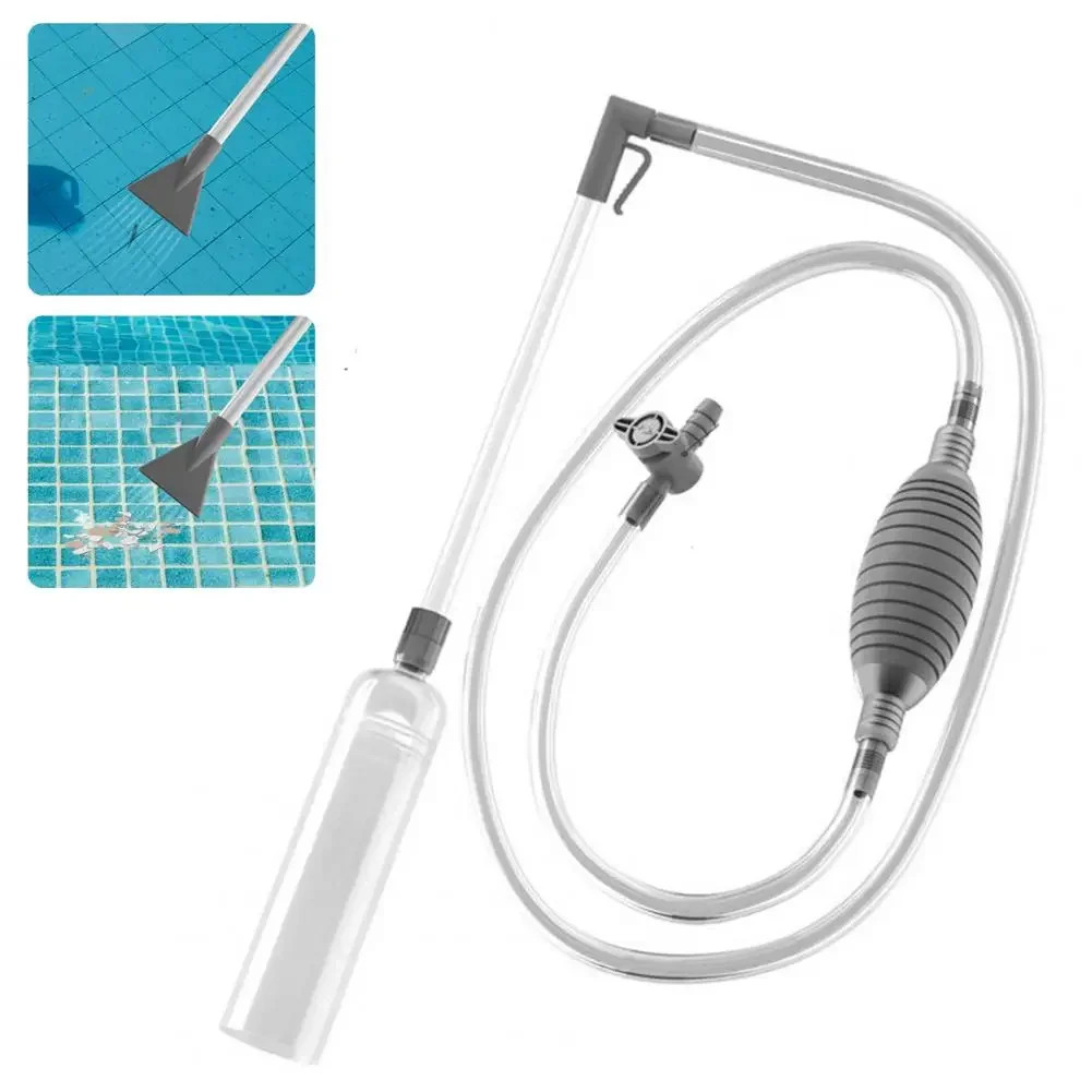 Pool Hand Vacuum Cleaner,Cleaning Tool,Adjustable Valve,Removable,Transparent