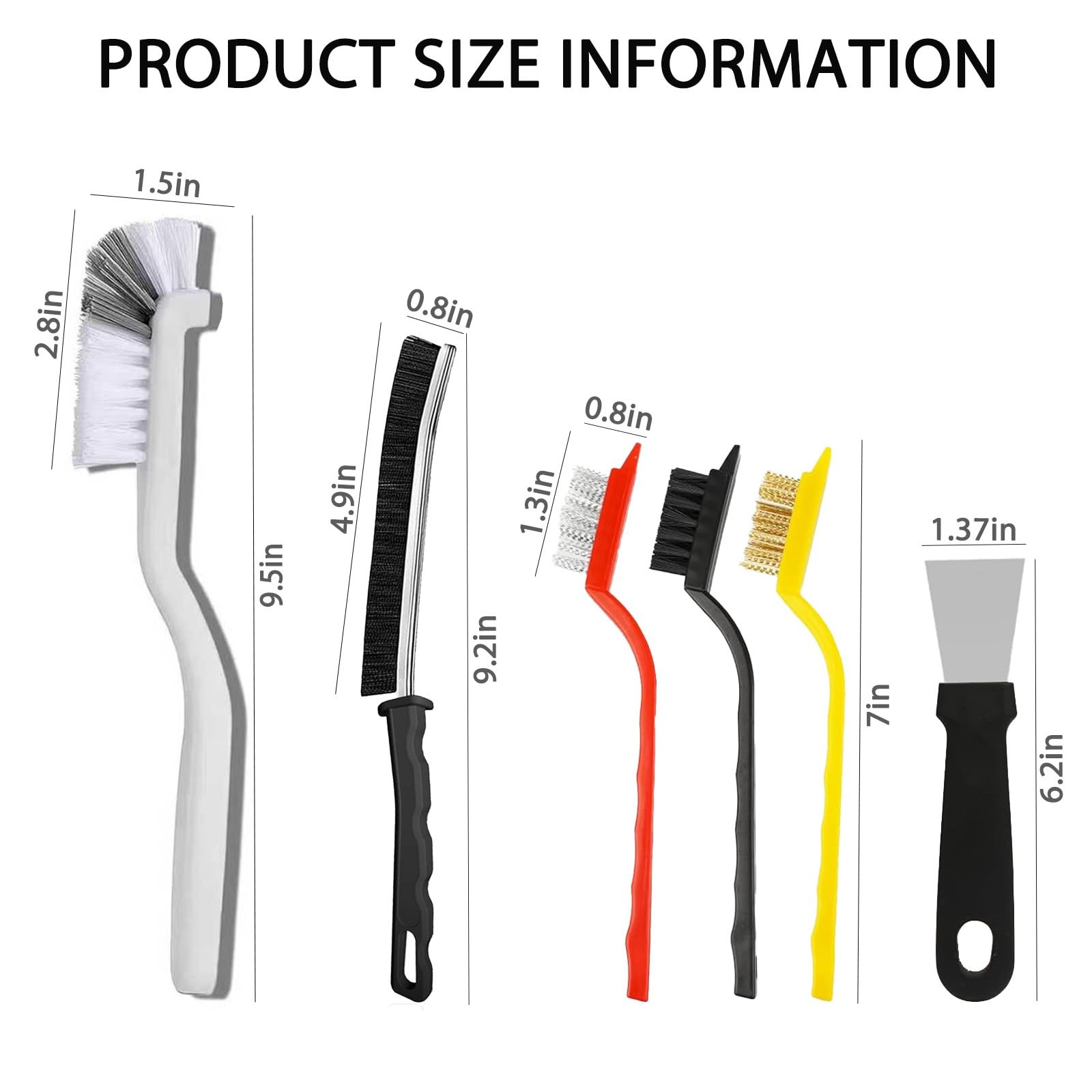 12Pcs Crevice Cleaning Brush Set,Hard Bristle Cleaning Supplies for Kitchen, …
