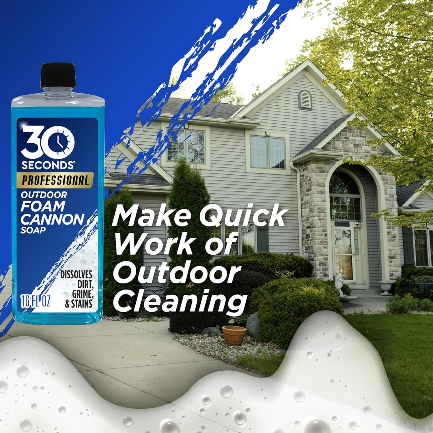 Foam Cannon Soap – 16 Fl. Oz. Outdoor Cleaner for Siding, Decks, Driveways & Mor