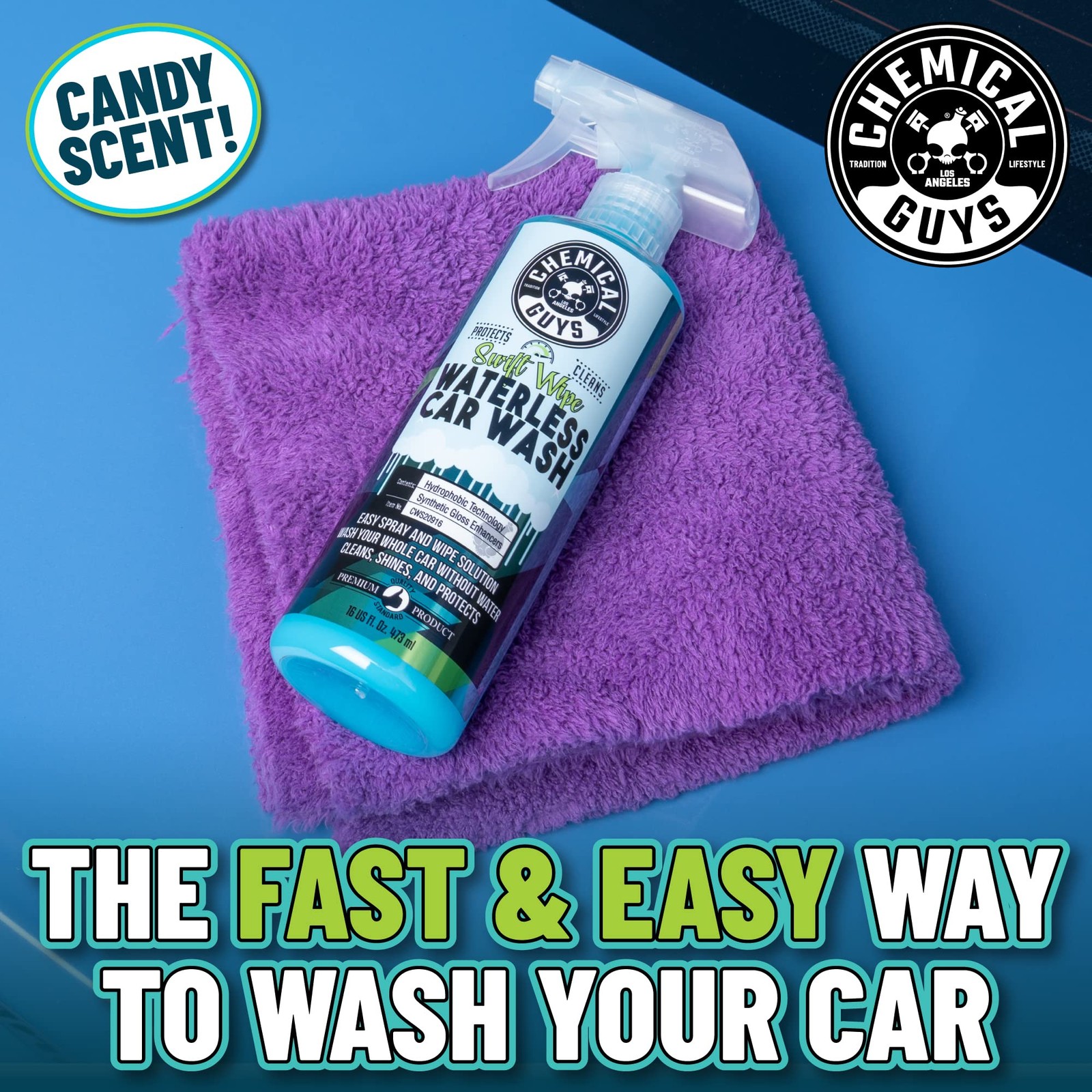 Waterless Car Wash Spray 16oz High Lubrication Safe Exterior Cleaning Shine