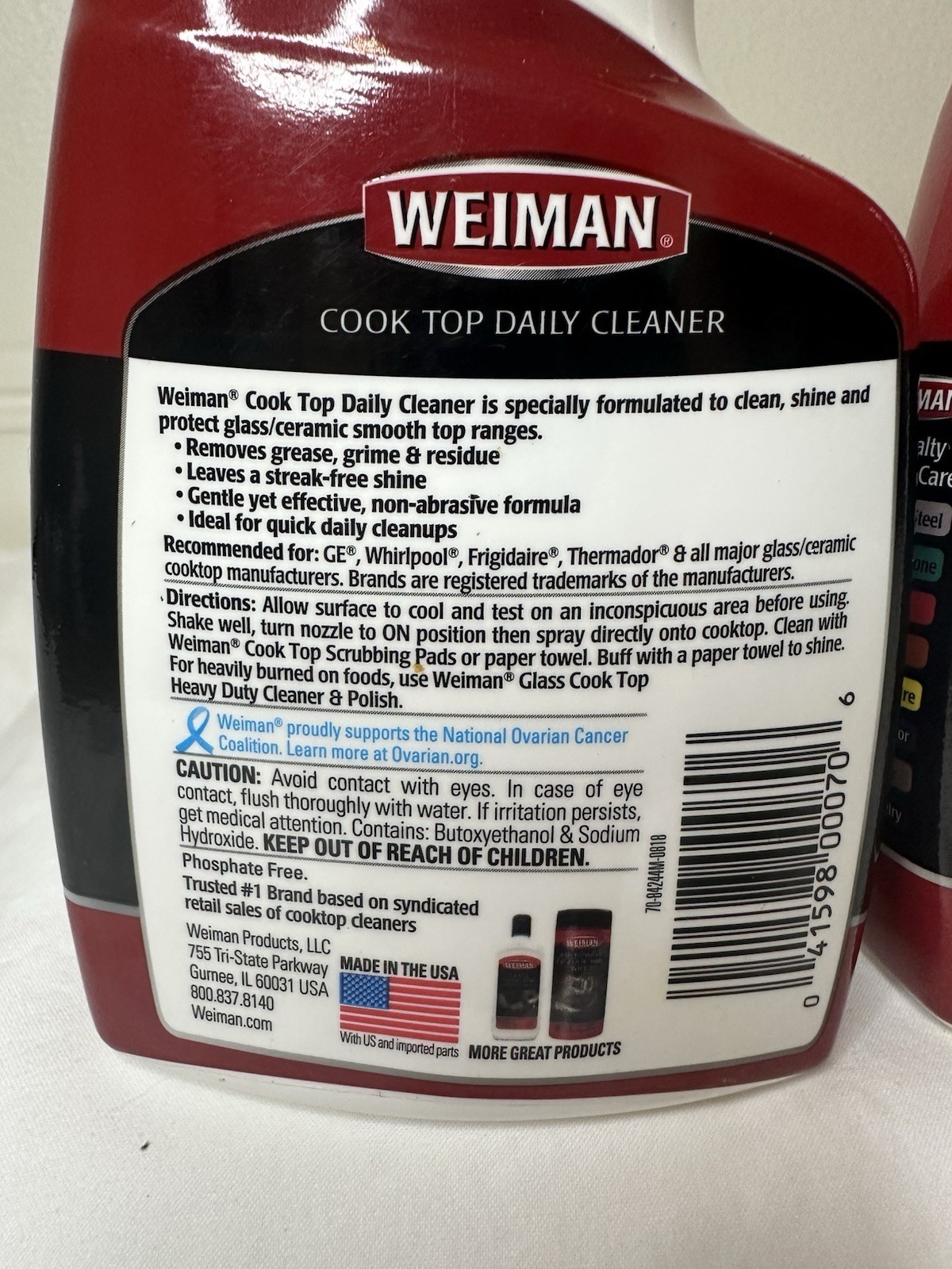 Weiman Cooktop Cleaner 2 Pack 12oz Streak Free Surface