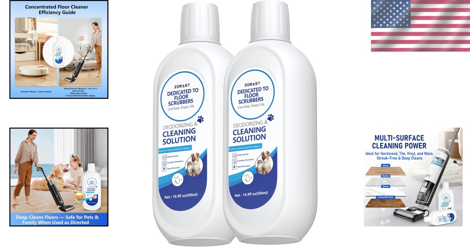 Effective & Non-Toxic Floor Cleaner – Streak-Free Deodorizer for All Surfaces