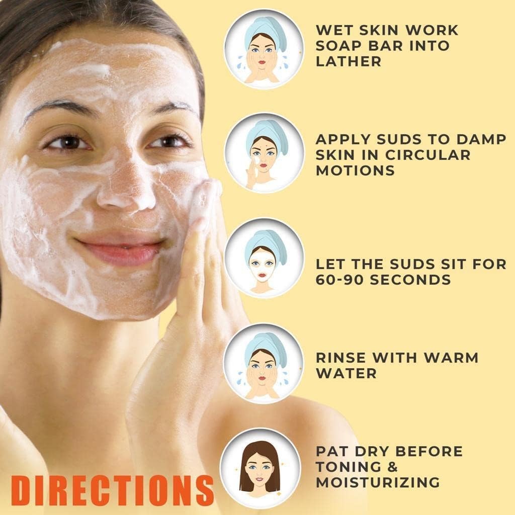 10% Sulfur Soap Cleansing Bar for Face & Body – All Natural Facial Cleanser for