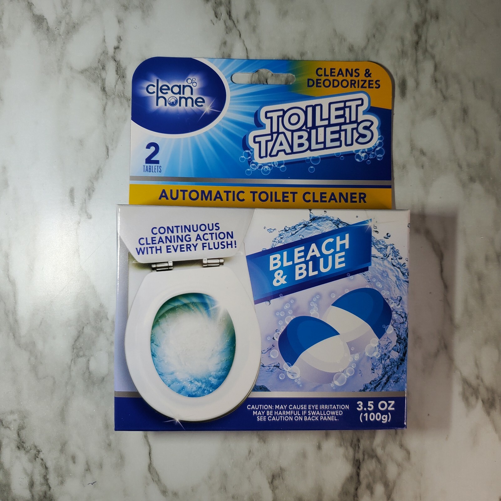Automatic Toilet Bowl Tablet Cleaner Bleach & Blue Cleans & Deodorizes 6 Tablets