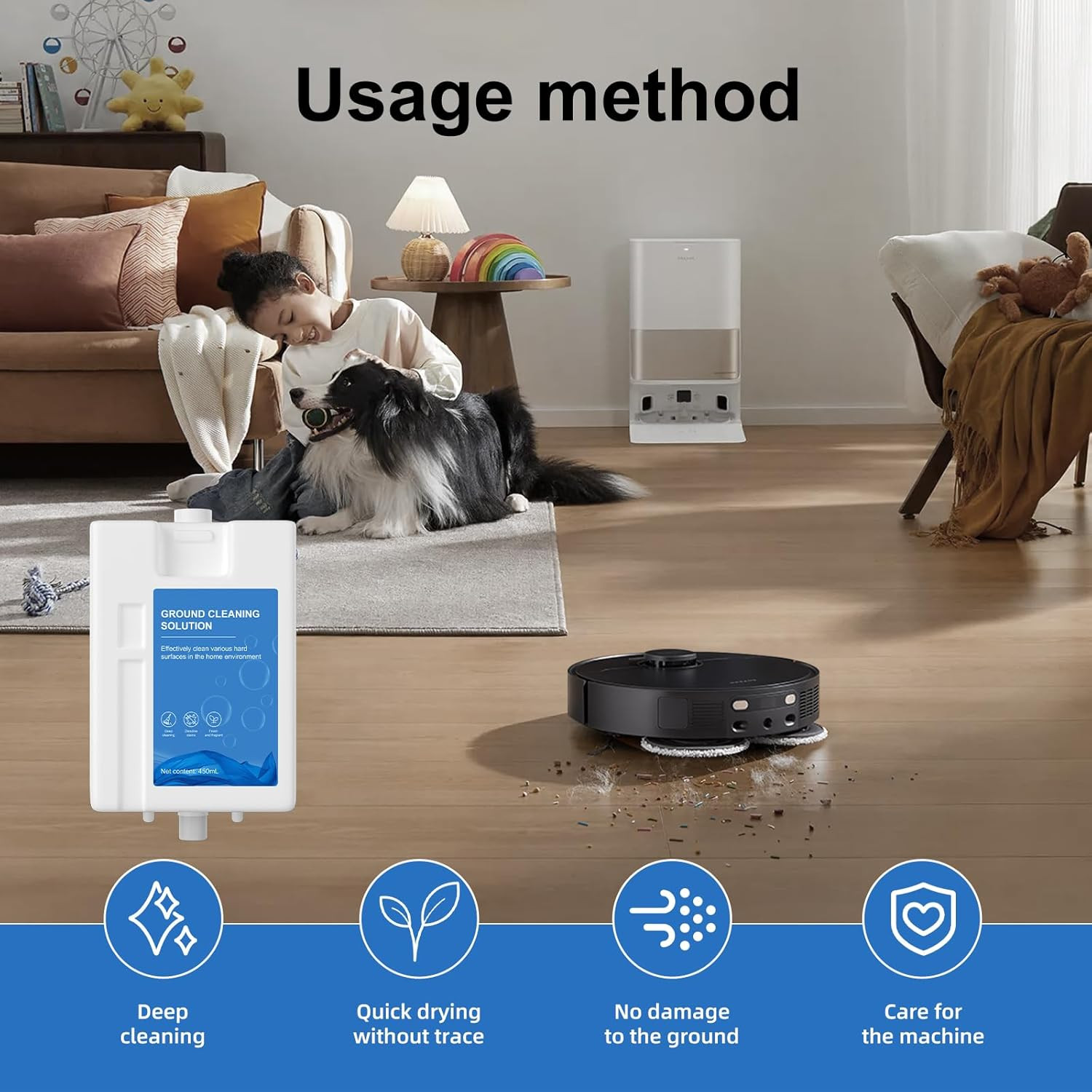 Compatible with Dreame Cleaning Solution, Multi-Surface Floor Cleaning Solution