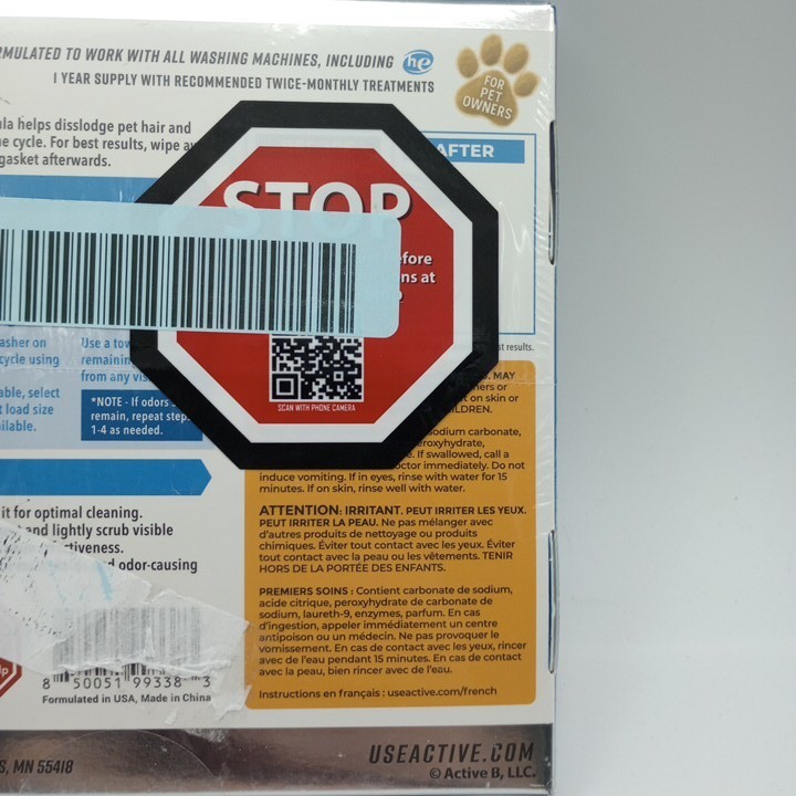 Active Enzymatic Washing Machine Cleaner for Pet Owners Deep Clean & Descale