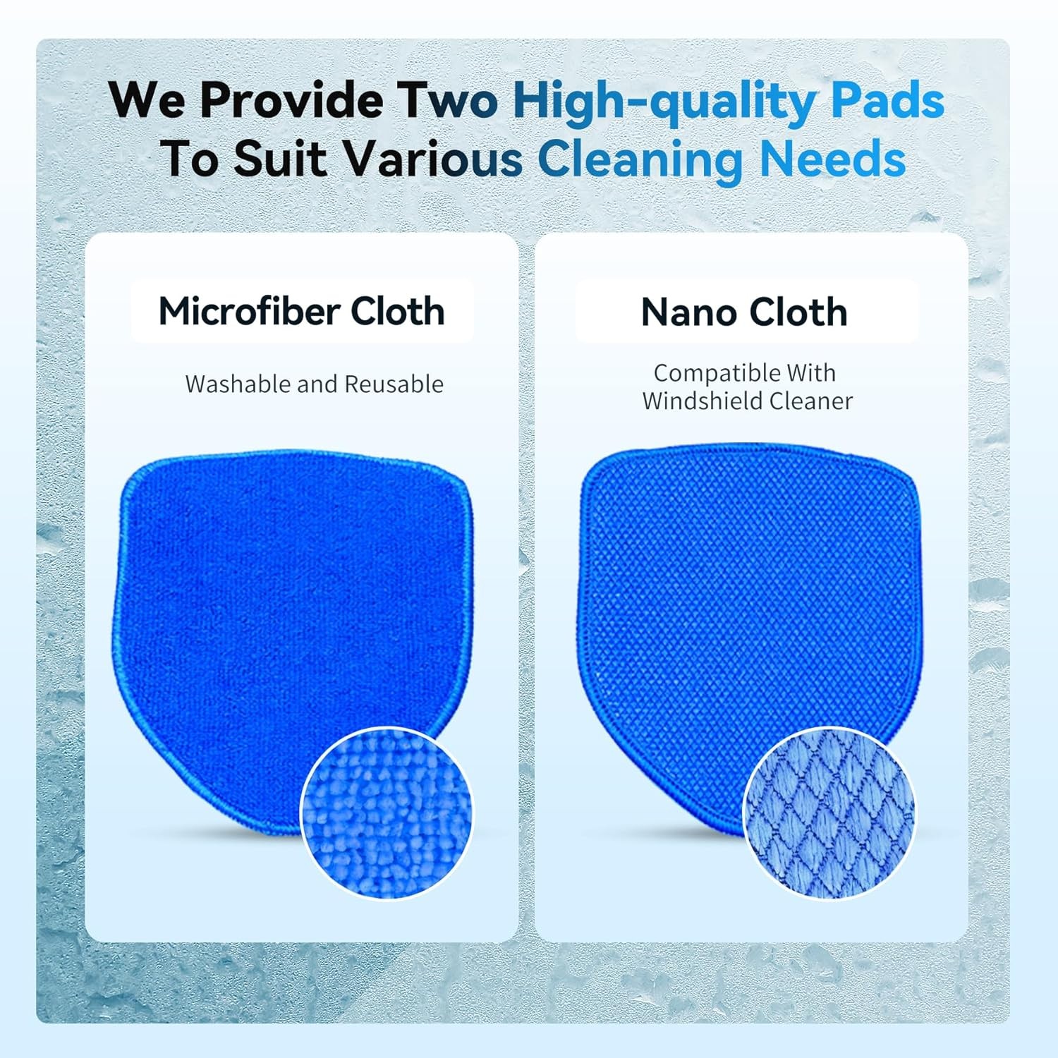 Reusable Microfiber Windshield Cleaning Kit Car Window Cleaner Tool with Glass
