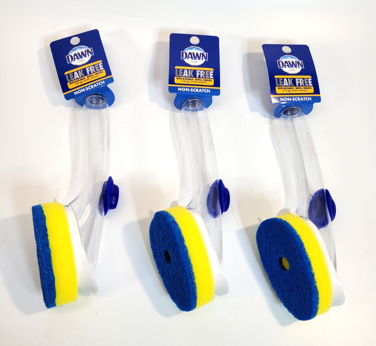 Dawn Soap Dispensing Dish Wand with Refill Non-Scratch Scrubber Sponge 3 Units