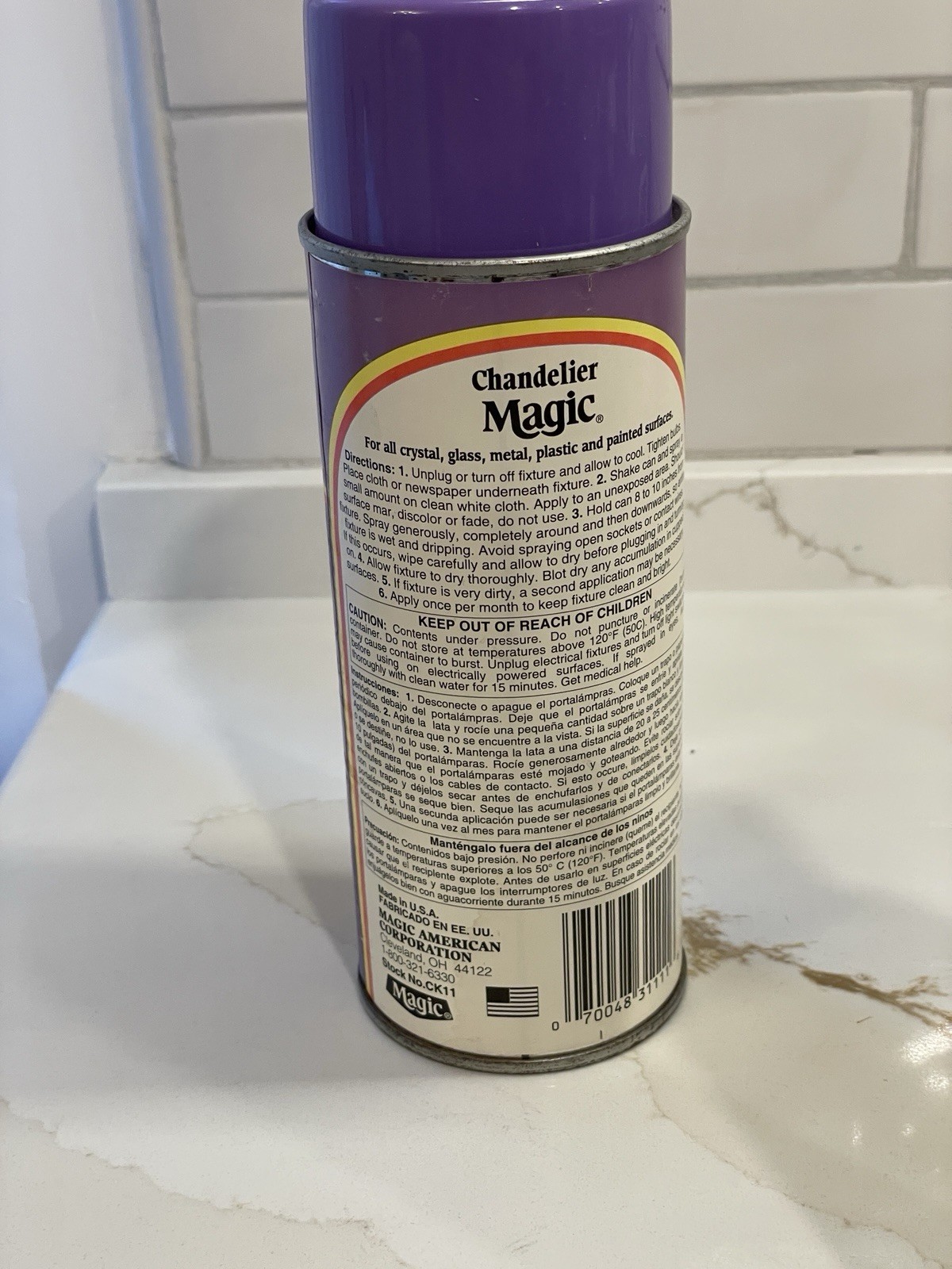Chandelier Magic Cleaner Spray No Wipe Crystal Glass Metal 13 oz New Old Stock