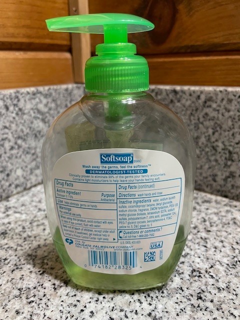 Vintage SoftSoap Juicy Melon Liquid Hand Soap Pump Dispenser Container