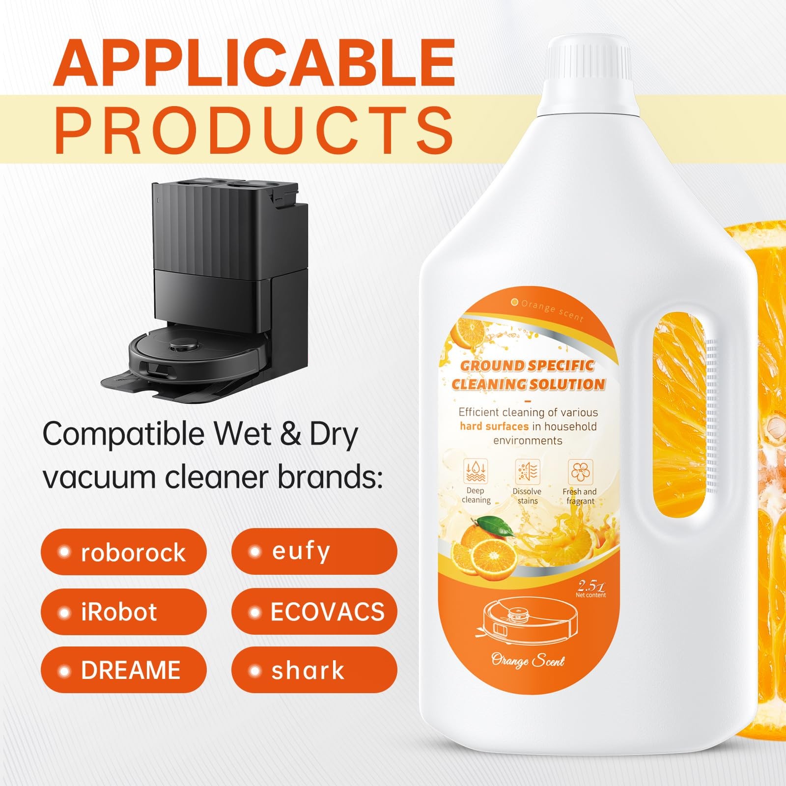 2.5L Floor Cleaning Solution Deep Cleans for Multiple Hard Floors