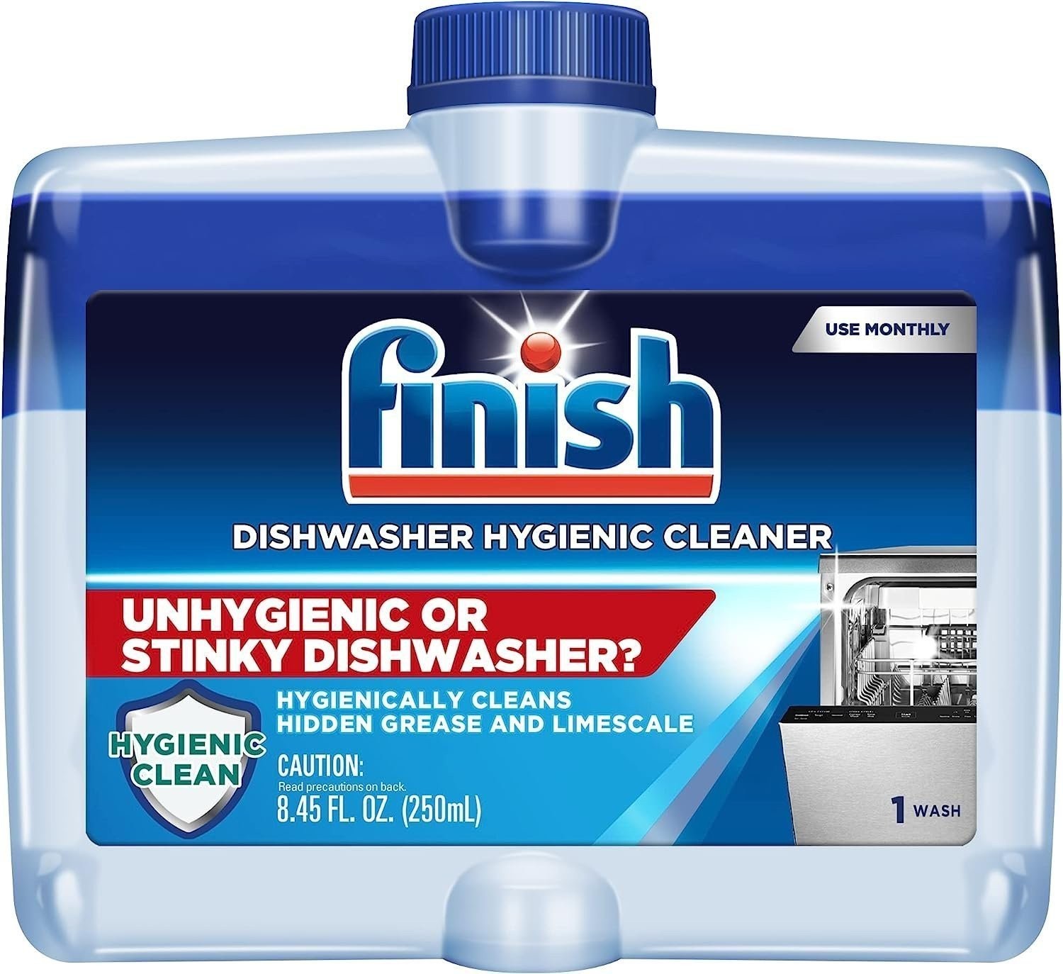 Finish Dual Action Dishwasher Cleaner: Fight Grease & Limescale, Fresh, 8.45oz