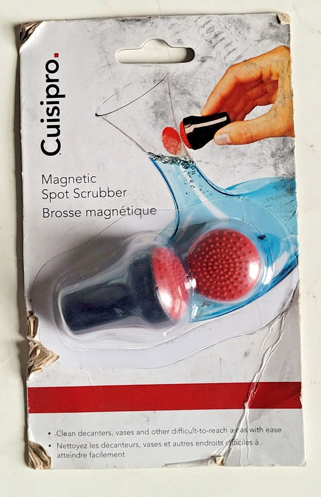 Cuisipro Magnetic Spot Scrubber for Inside of Bottles Cleaning Brush Black New