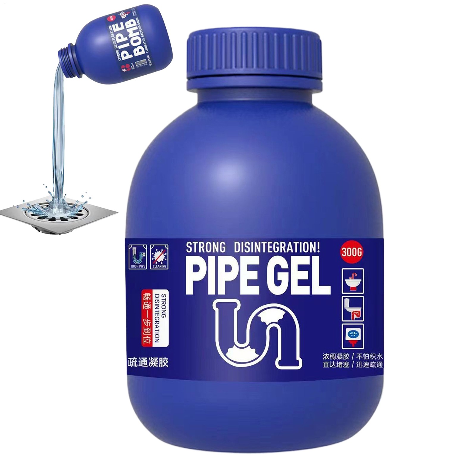 `300ml Powerful Pipe Dredging Agent Wild Tornado Sink & Drain Cleaner Agent`