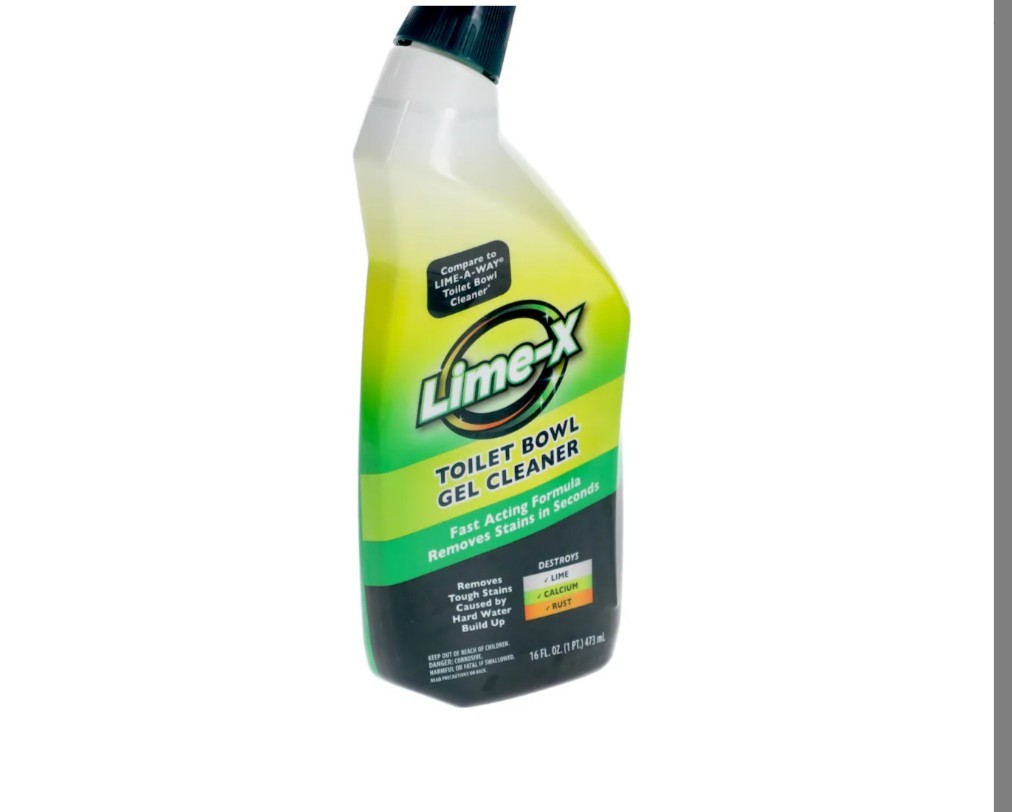 ( 4 ) Lime-x Liquid Toilet Bowl Gel Cleaner, Removes Lime Calcium Rust 16 oz Ea