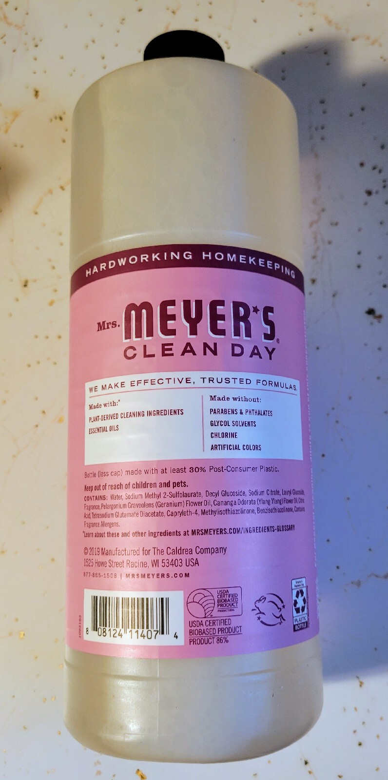 32 fl Oz Mrs Meyer’s Clean Day Multi-Surface Cleaner Concentrate Peony Scent NEW