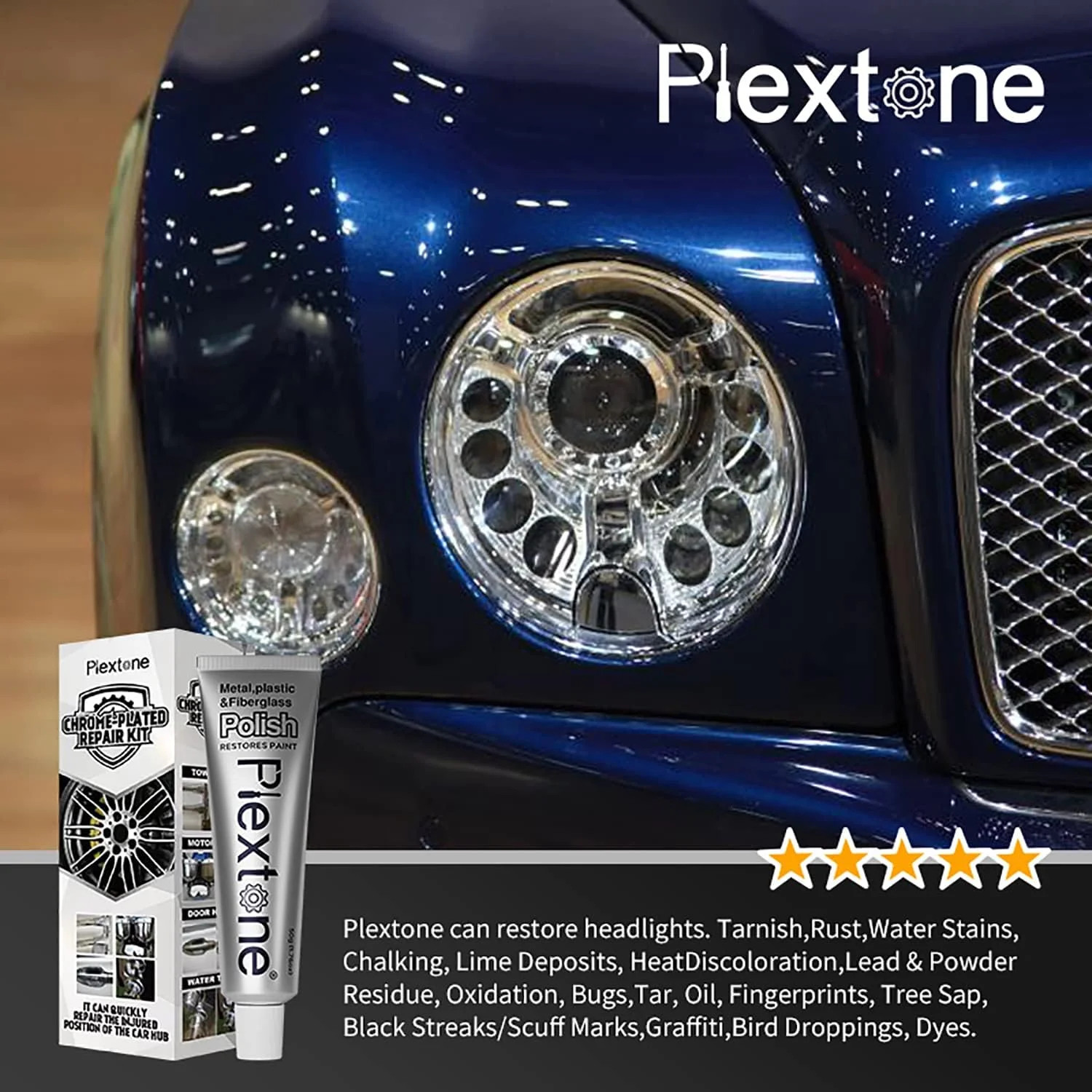 Metal Polish Paste for Home, Bike, Boat and Car Cleaning, Alloy Wheel Cleaner, R