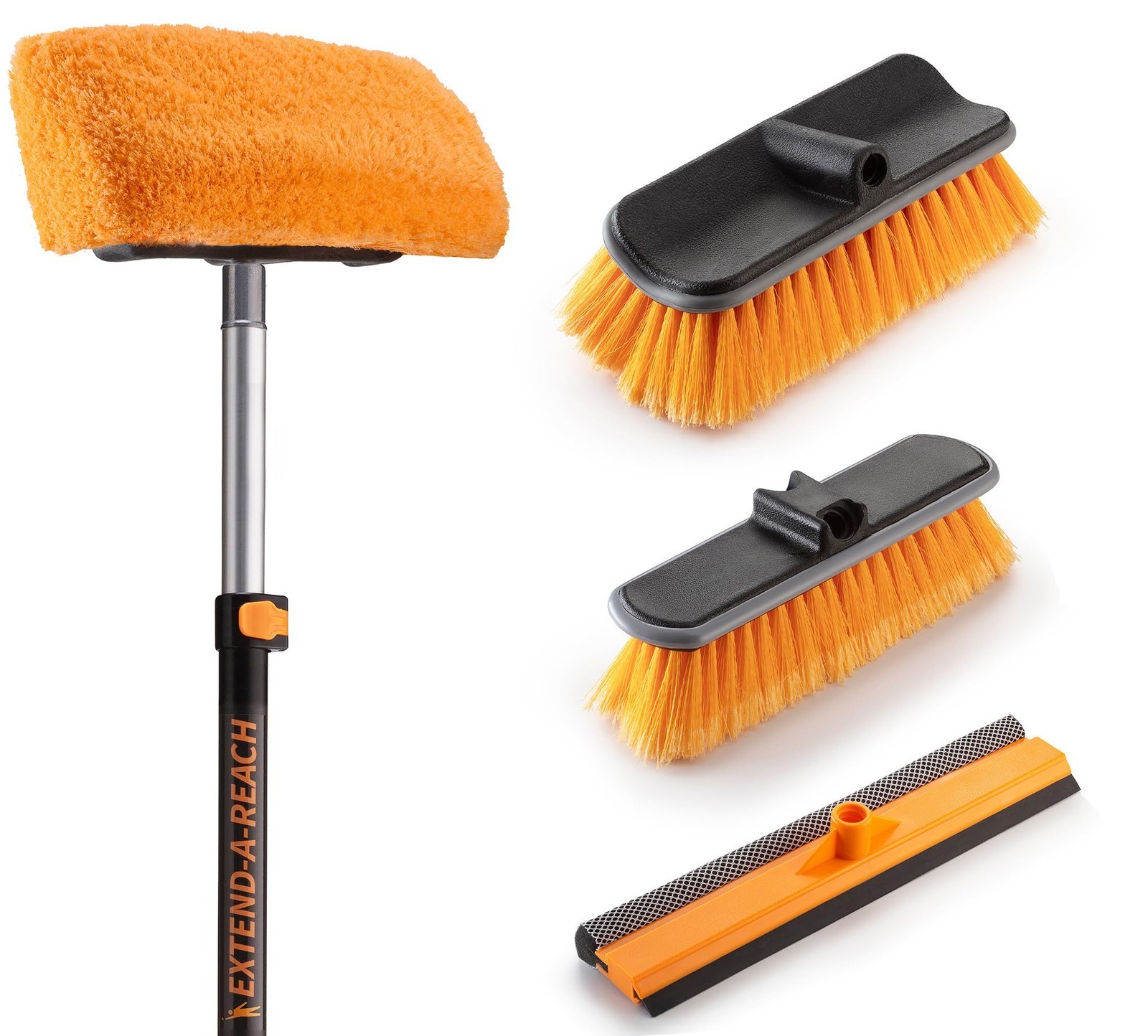 Exterior House Cleaning Brush Set with 5-8 ft Extension Pole // Vinyl Siding …