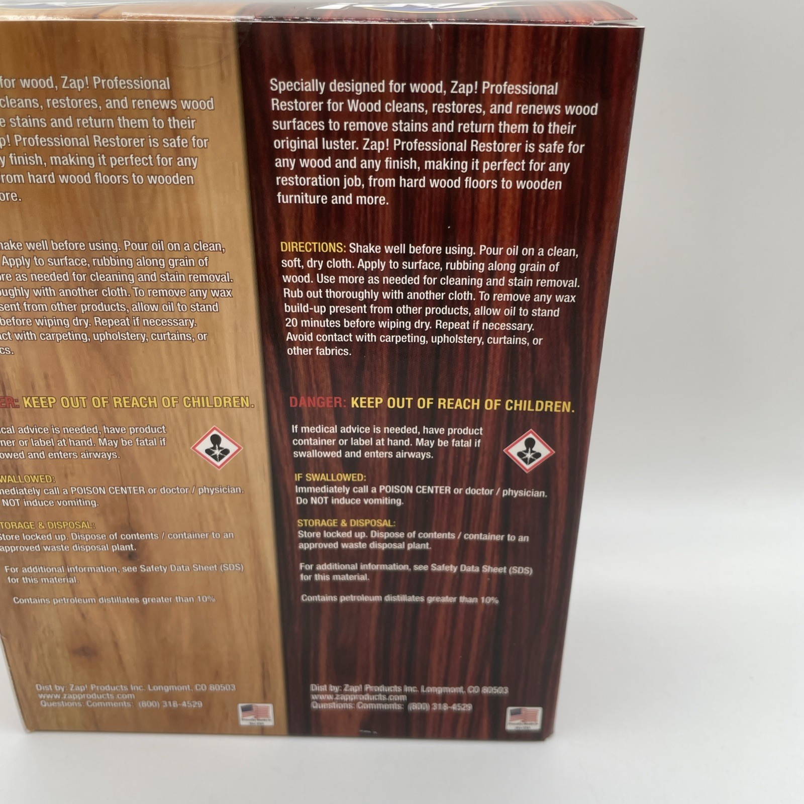 Zap Wood Restorer & Wood Maintainer 10oz Each