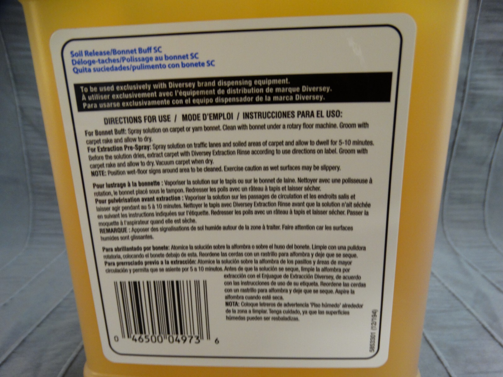 Diverse Soil Release/Bonnet Buff SC – 2.5 L, Commercial Carpet Cleaner