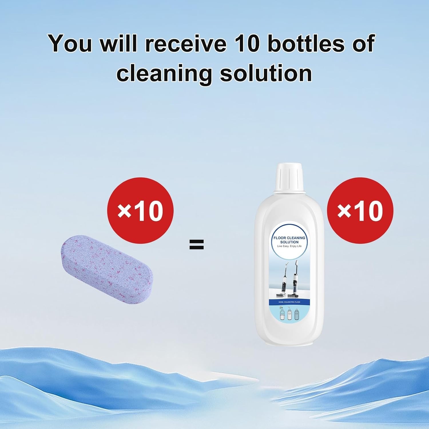 Tineco Compatible Lavender Scents Floor Cleaner 10 Bottles