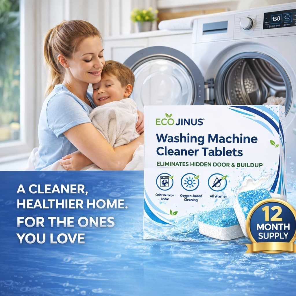 Washing Machine Cleaner Tablets 24 Count Descaler Front Top Load HE Washer