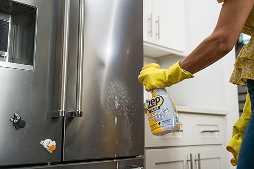 Stainless Steel Cleaner 32 Fl Oz – 2-in-1 Formula, Cleans & Prevents Fingerprint
