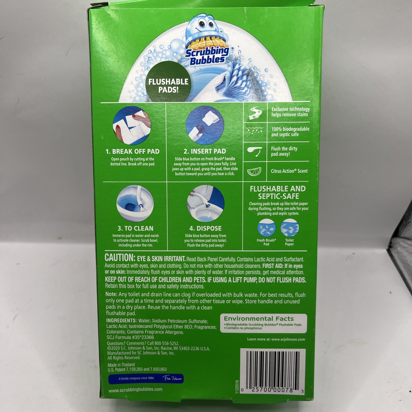 Scrubbing Bubbles Flushable Refills For Fresh Brush. Citrus Scent 20 Refills New