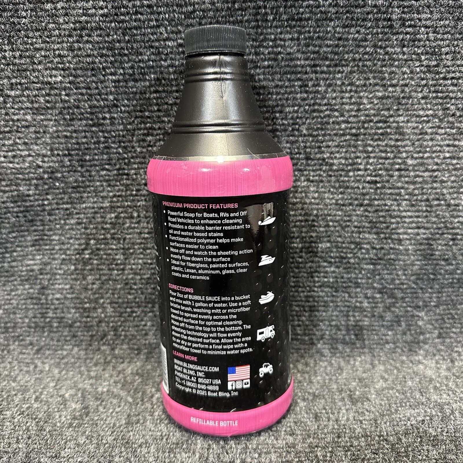 Boat Bling Bubble Sauce 20 Oz Premium Boat & RV Soap w/ Advanced Sheeting Tech