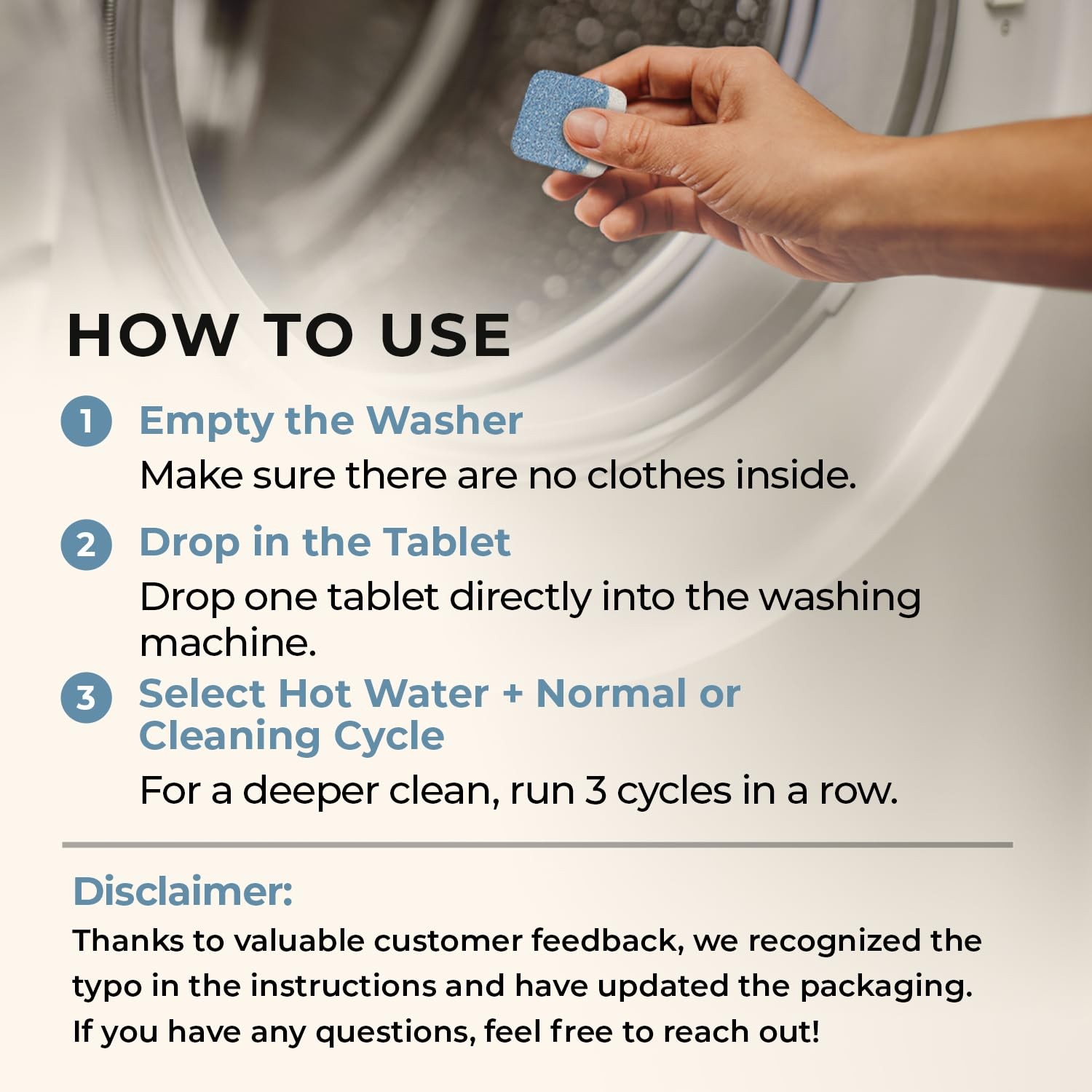 Washing Machine Cleaner Tablets – Deep Clean Washer Descale, Laundry Tub Clea…