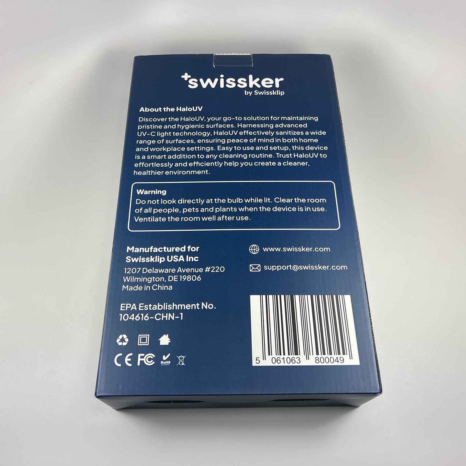HaloUV Swissker by Swissklip, HaloClean UV Original Home Disinfection Device NEW