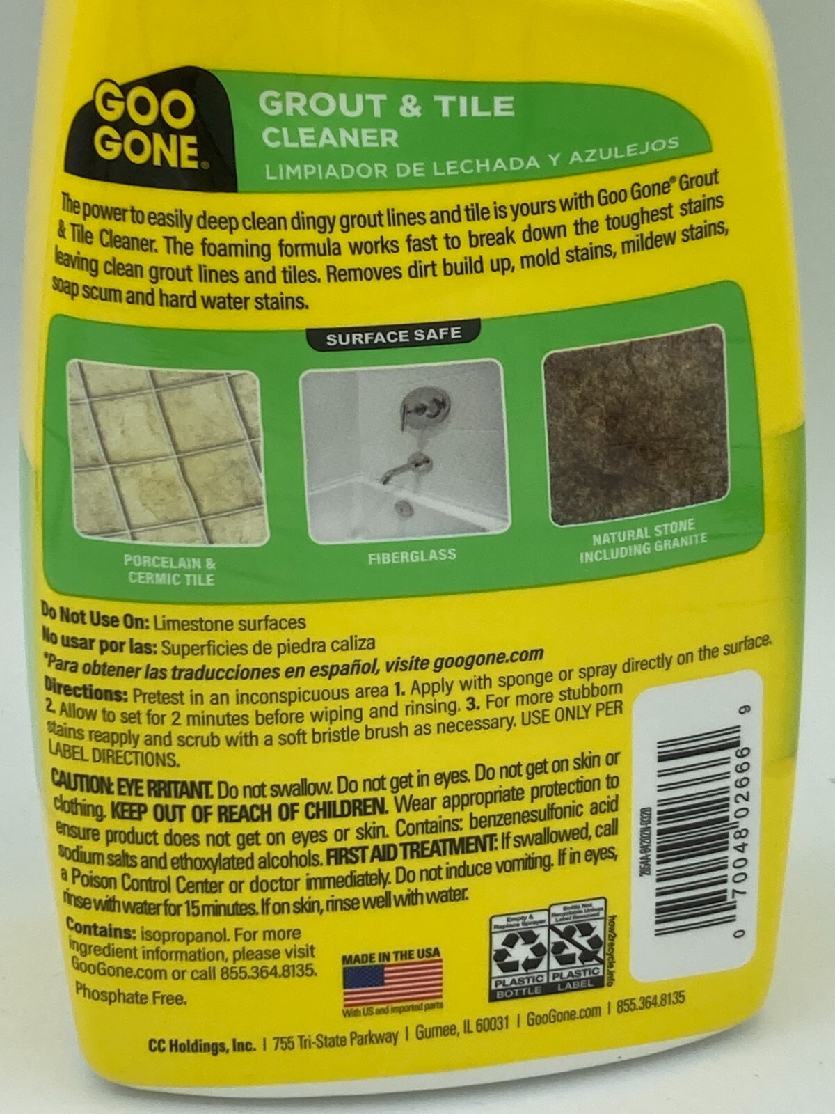 Goo Gone Grout & Tile Cleaner – 28 Ounce – Removes Tough Stains Dirt