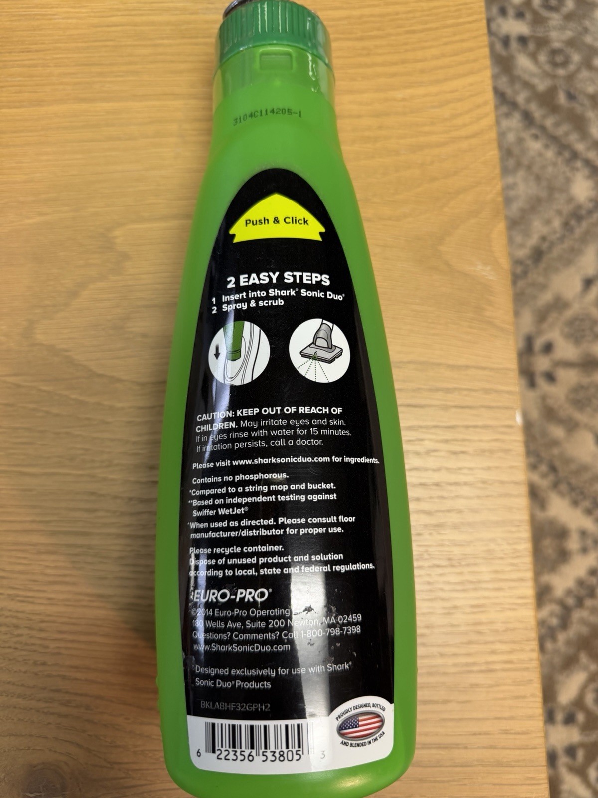Shark Sonic Duo Wood & Hard Floor Cleaner 32oz Italian Citrus Sealed Euro-Pro