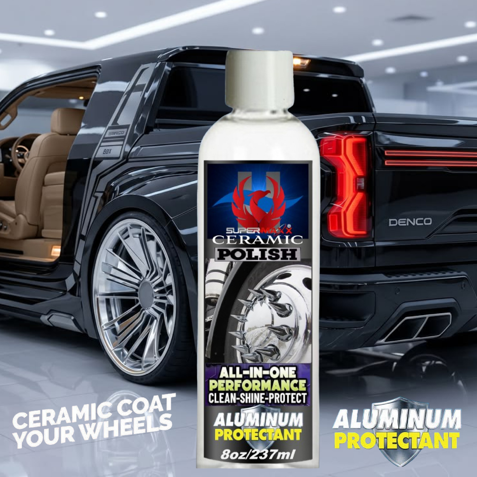 CHROME POLISH AND CERAMIC NON ABRASIVE PROTECTANT RIMS FUEL TANKS – 8 OUNCE KIT