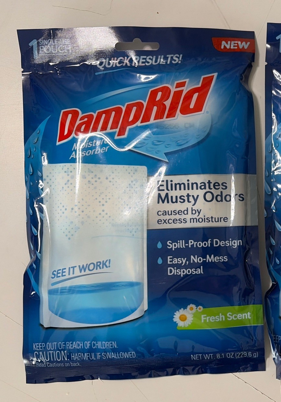 Lot of 2 Damprid 8.1 Oz Eliminates Musty Odors – Fresh Scent