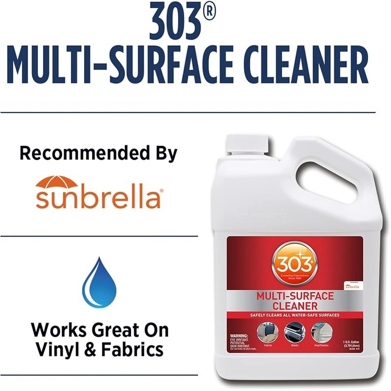 Multi Surface Cleaner Outdoor Fabric Vinyl Chrome Metal Plastic Residue Free New