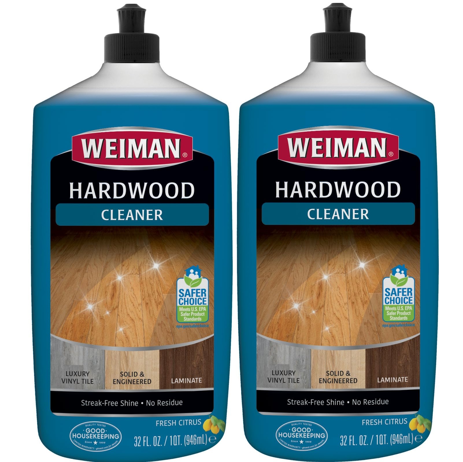 Citrus Hardwood Floor Cleaner Streak Free Plant Based Safe for Kids Pets 32 F…