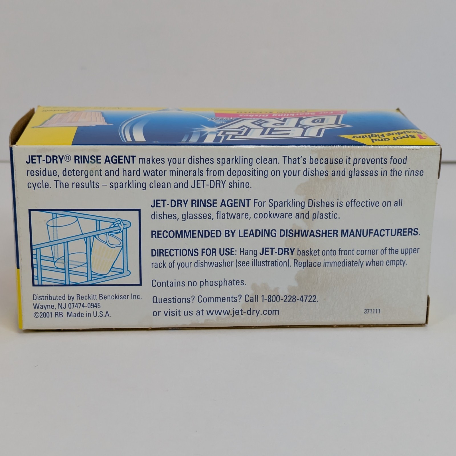 Jet Dry Rinse Agent Baskets Lemon Scented for Dishwasher 2001 NEW