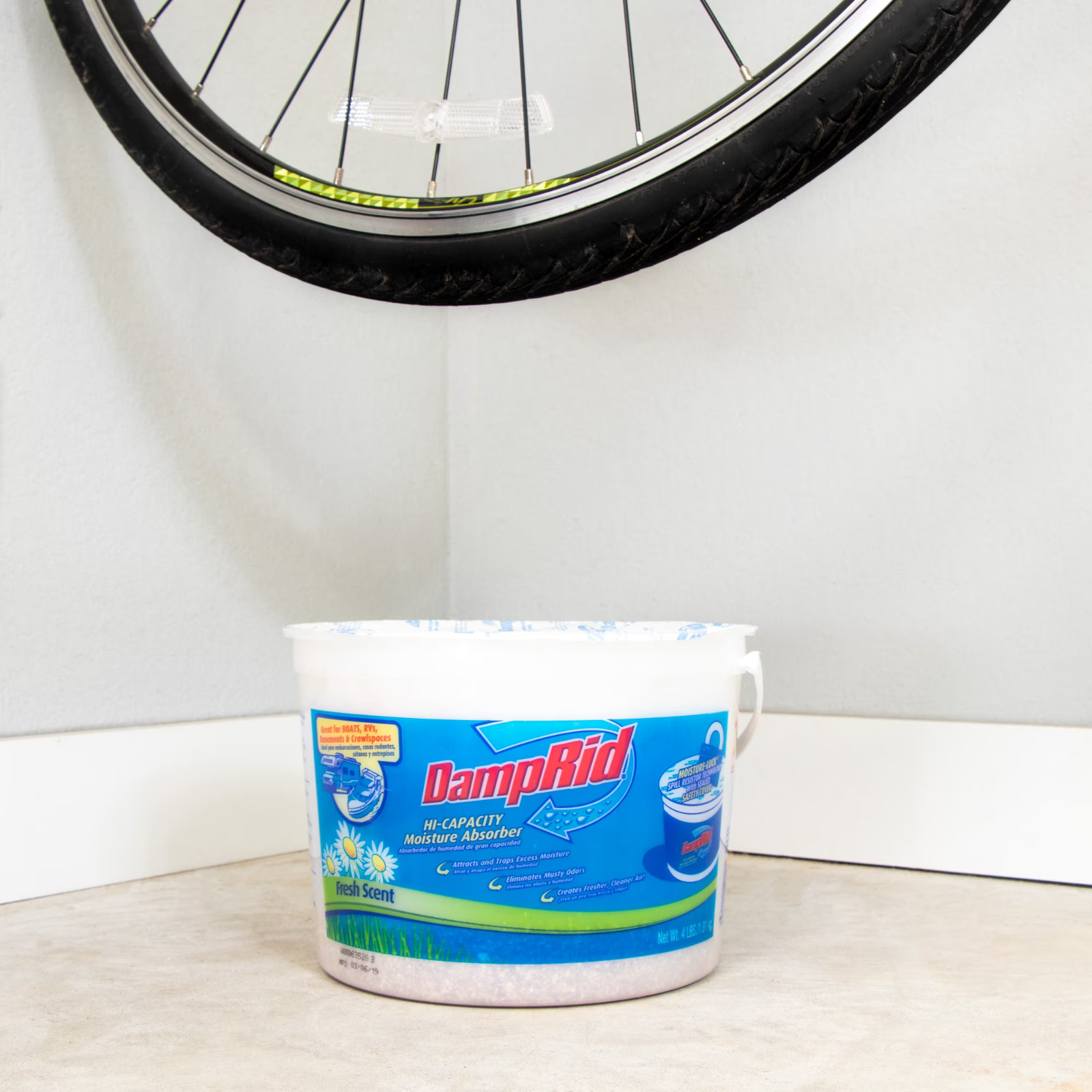 DampRid Moisture Absorber 4 Lbs Fragrance Free Remove Odors Hi-capacity Bucket