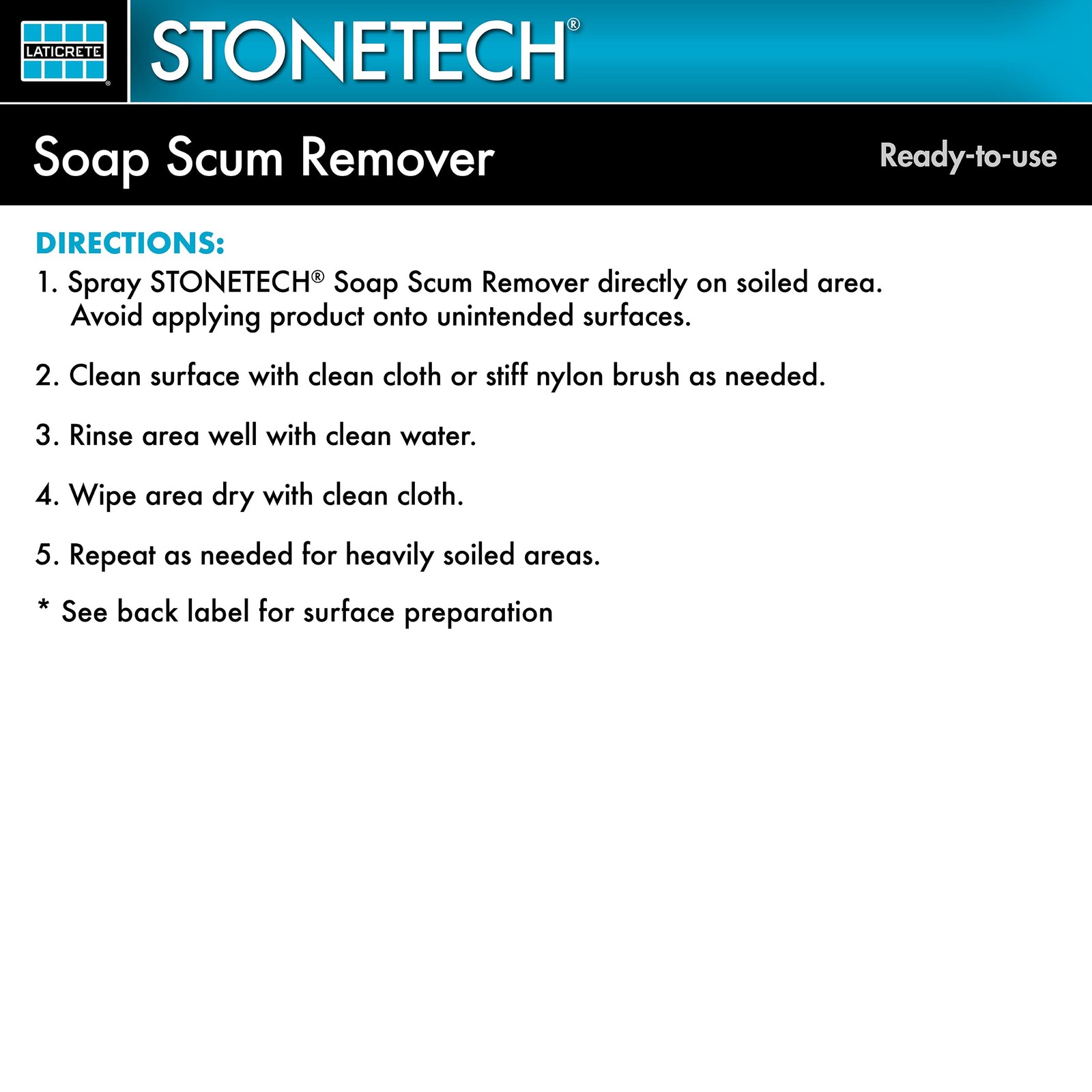STONETECH Soap Scum Remover 24 Fl Oz Powerful Cleaner for Natural Stone Tile …