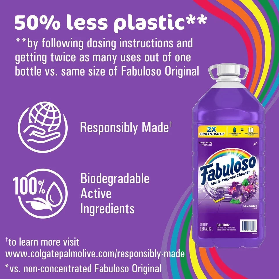 Fabuloso 2X Concentrated Multi-Purpose Cleaner Lavender, 210 fl oz