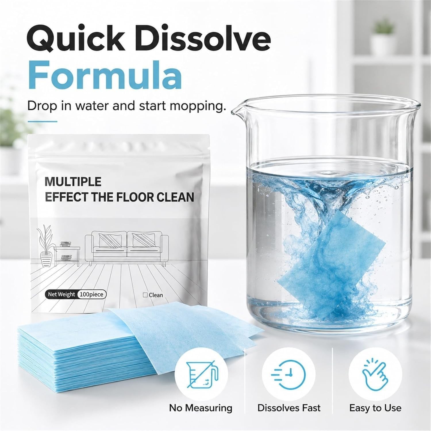 100 Count Colorful Eco-Friendly Floor Cleaning Tablets – Effective & Convenient