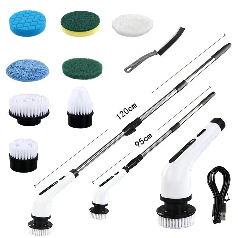 9 in 1 Electric Spin Scrubber Handheld Cleaning Brush Electric Scrubber Power