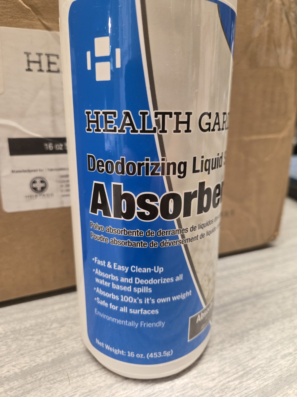 Health Gards Deodorizing Liquid Spill Absorbent- 16oz Each- CASE OF 12