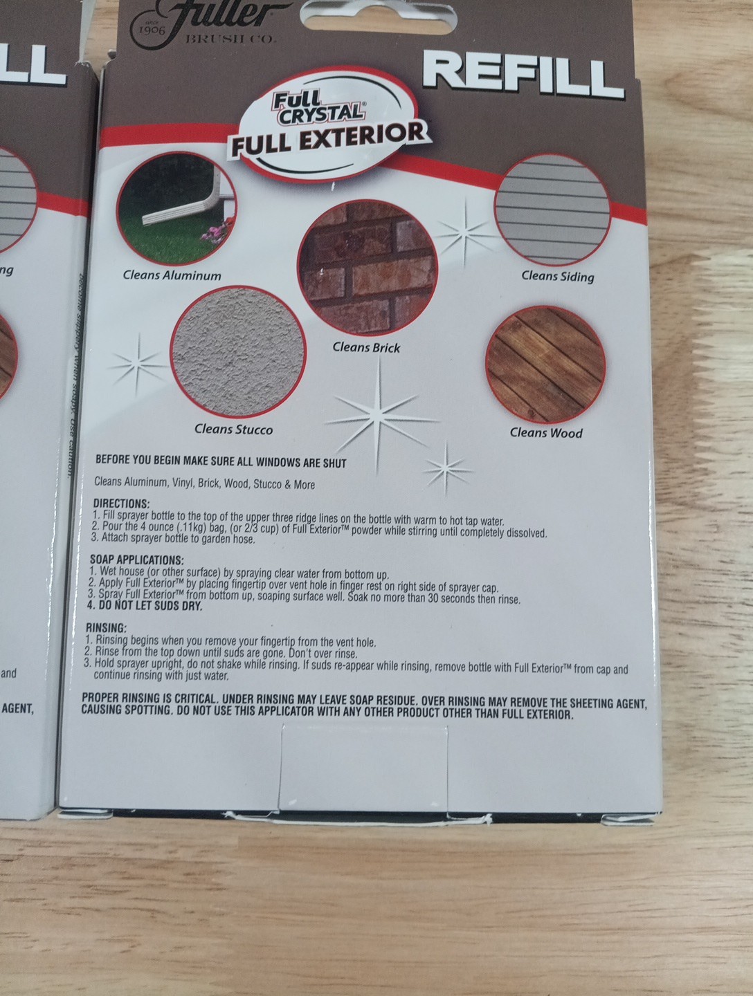 2 Fuller Full Crystal Exterior Cleaner Aluminum, Vinyl Brick Wood Stucco New