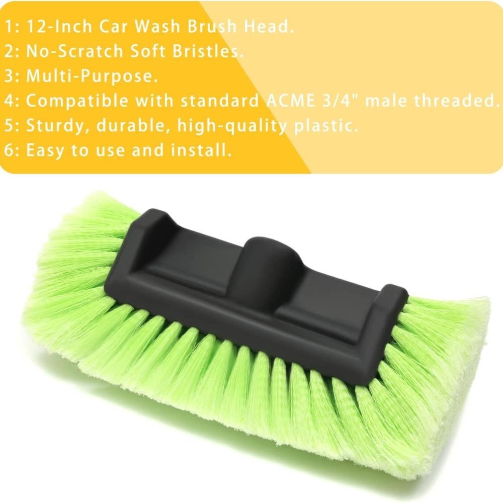 12″ Car Wash Brush Soft Bristle Auto RV Truck Boat Camper Car Exterior Washin [