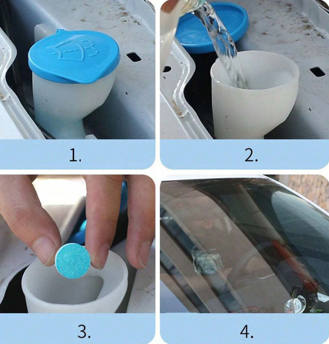 20pcs Automotive Windshield Cleaning Sheets, Concentrated Multi-Functional Fluid