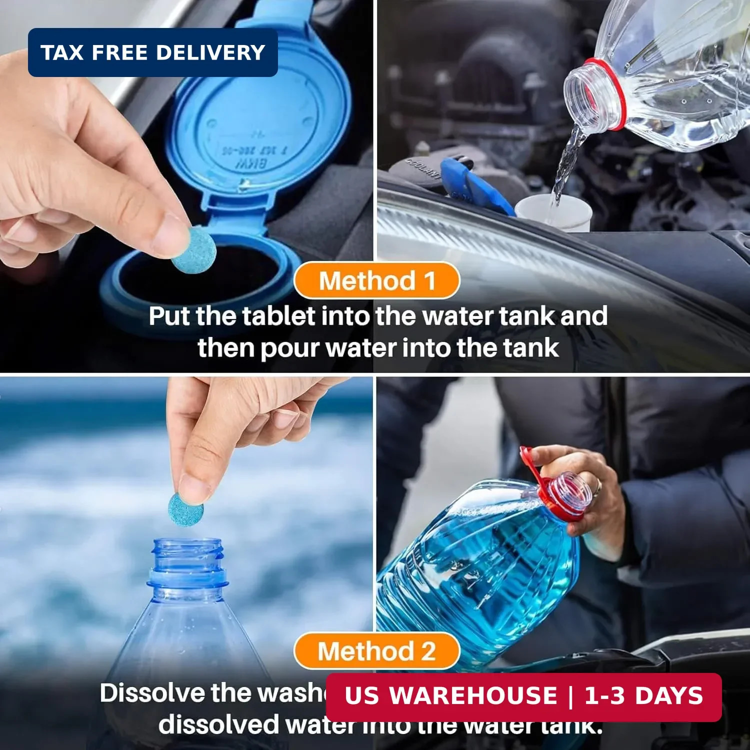 Sukh Car Windshield Washer Tablets – Washer Fluid Tablets Glass Cleaner Concentr